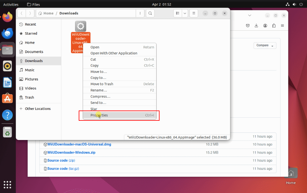 GitHub releases page